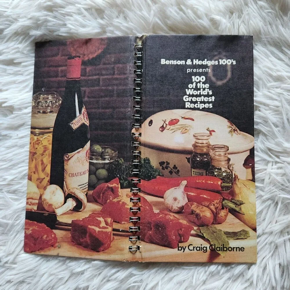 Benson & Hedges 100 of the World's Greatest Recipes Wired Bound 1976 Vintage